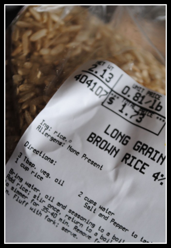 DSC_0713 A bag of long grain brown rice.